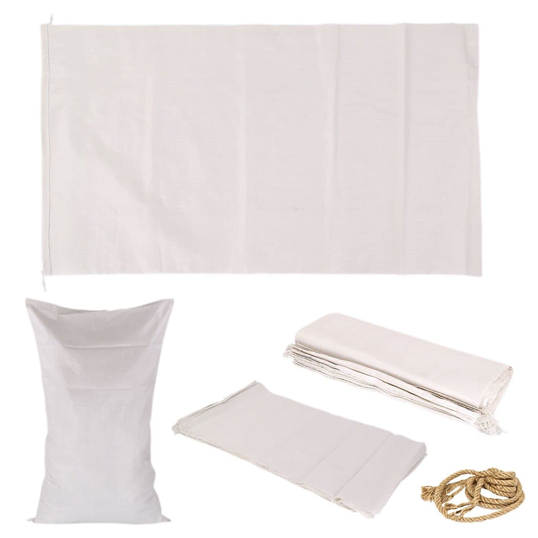 Sandbags Woven Polypropylene Sand Bags Polypropylene Bags with Ties 10pc