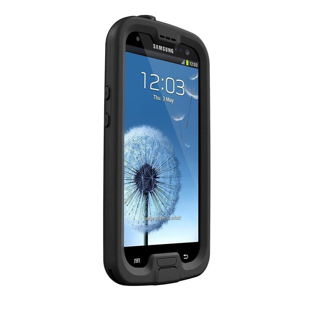 FRĒ Samsung Galaxy S3 Waterproof Case - Retail Packaging - BLACK/CLEAR