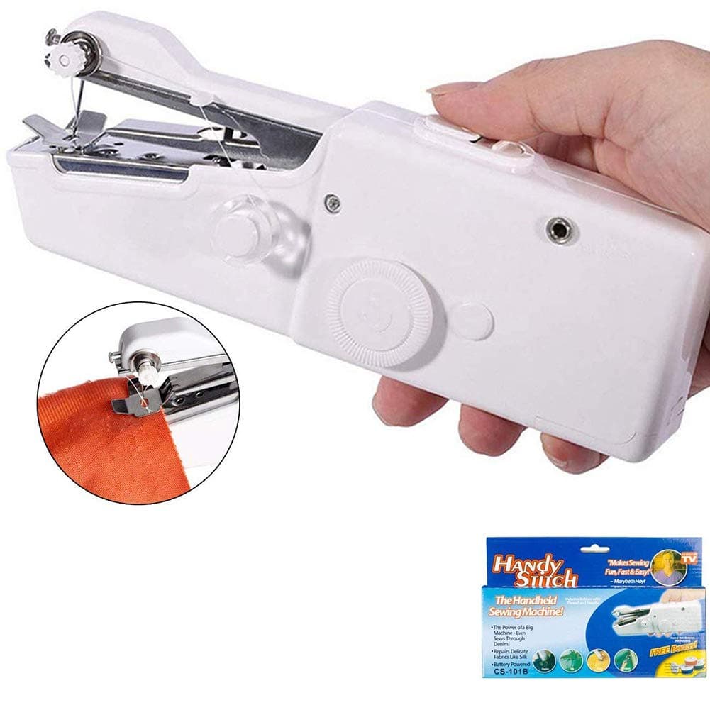 Handheld Sewing Machine - Mini Cordless Portable Electric Sewing Machine - Home Handy Stitch for Clothes Quick Repairing with 15 Accessories