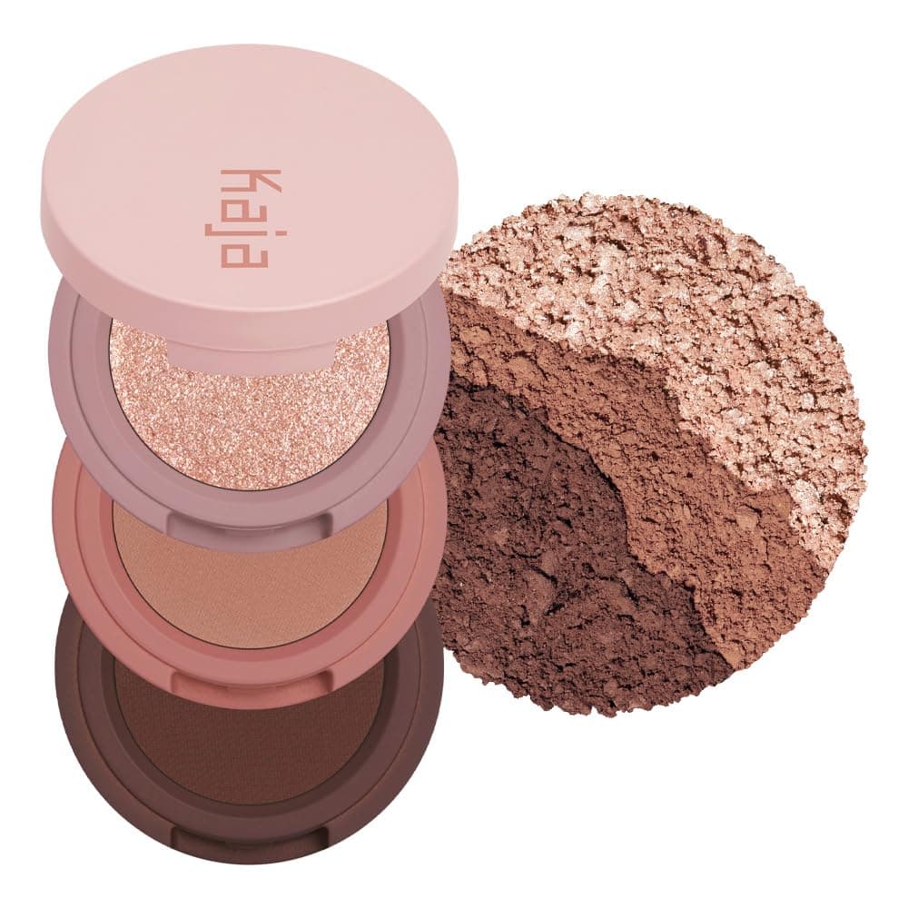 3 Colors Eyeshadow - Beauty Bento 08 Chocolate Dahlia | Mosaic Chrome, Shimmer, Matte finish, Cruelty free, K-Beauty Mini Palettes, Easy Finger Blendable, Glitter, High Pigmentation, 0.03 Oz