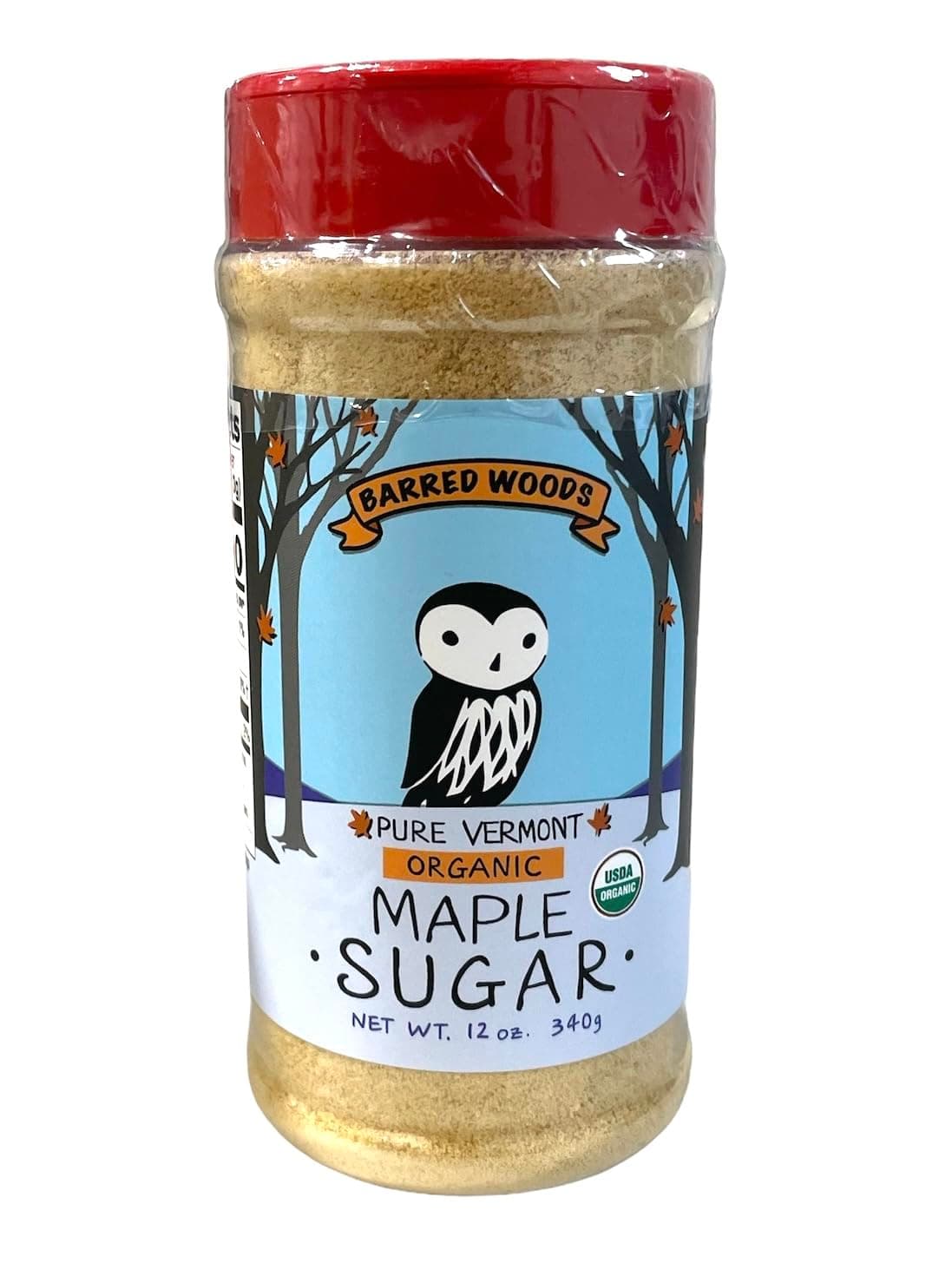 Organic Pure Vermont Maple Sugar - 12 oz Jar - Barred Woods Maple
