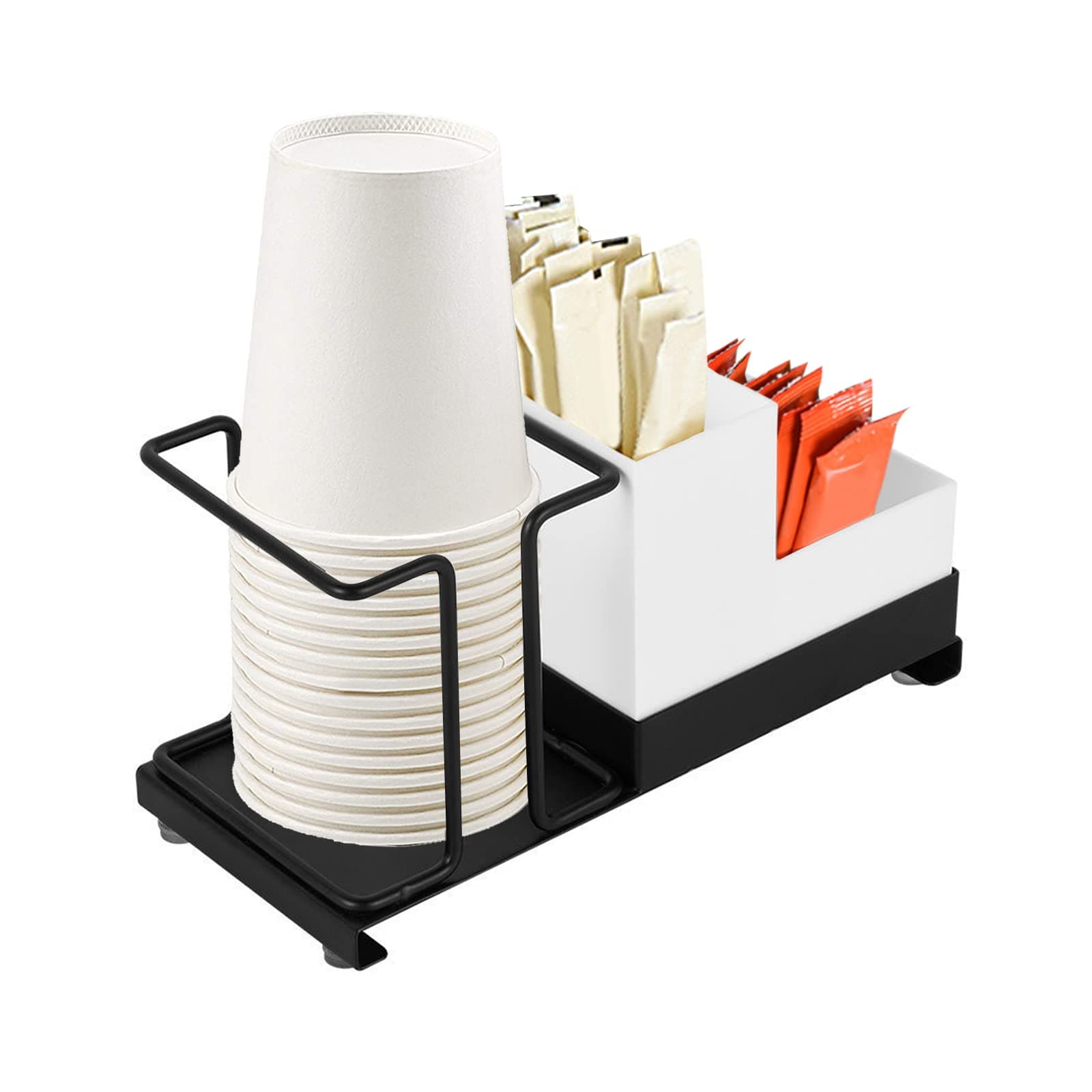 HYLOOD Coffee Station Organizer Paper Coffee Cup Organizer Dispenser Kitchenware Paper Cup Dispenser Coffee Bar Bin Box for Milk Tea Shop Restaurant Accessories