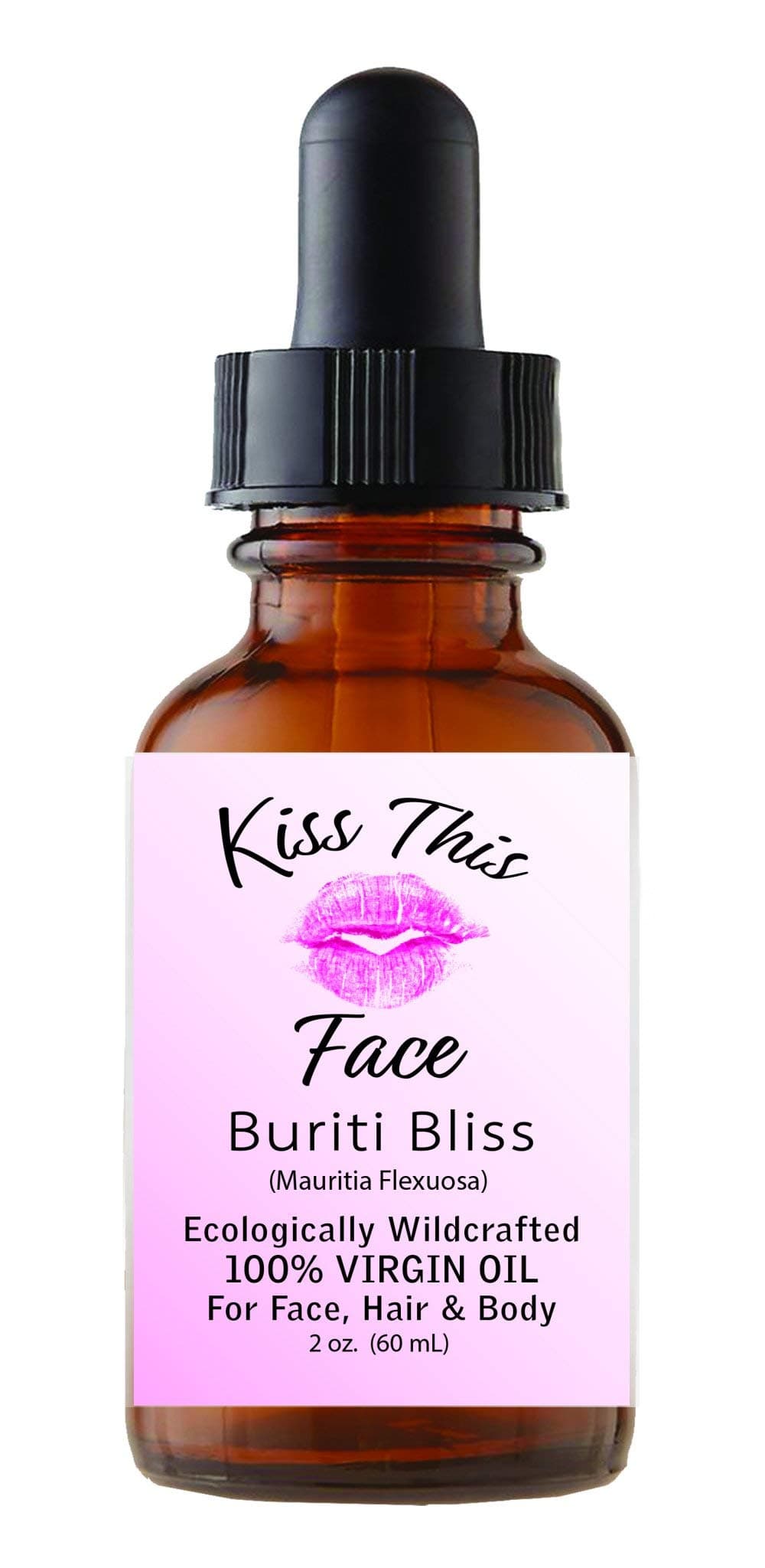 BURITI BLISS 100% Virgin Aguaje Oil. For Face, Hair and Body. All Natural, Wildcrafted, Non-Diluted Fruit Oil. 2 oz Bottle