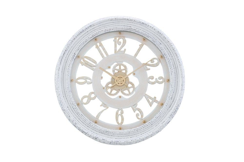 Lares Domi 25" Vintage Art Deco Style Antiqued Finish Quiet Movement Transparent Decorative Wall Clock