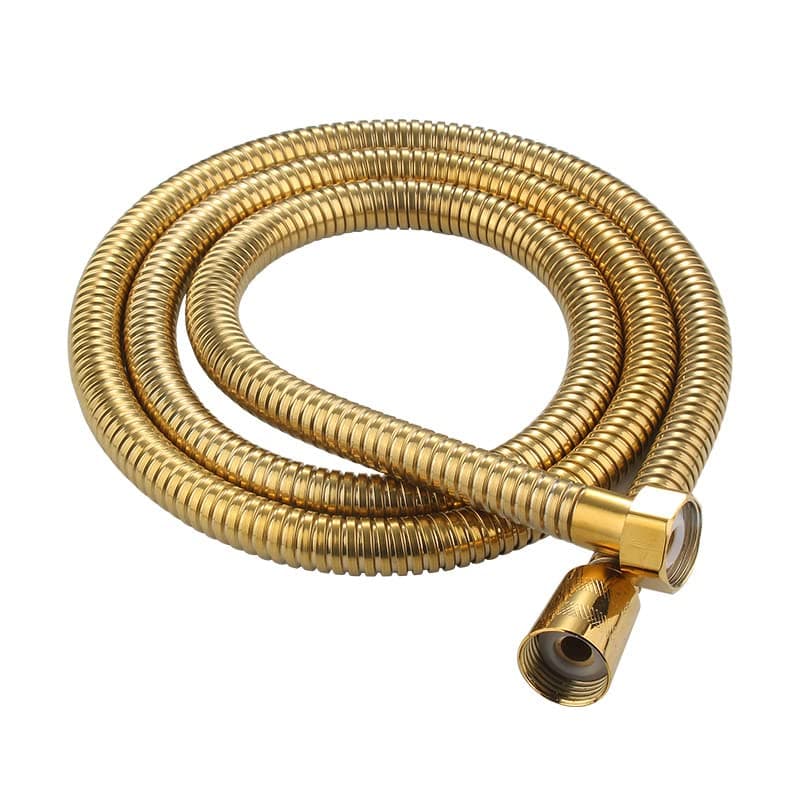 1.5m Gold Stainless Steel Antique Brass Shower Hose Replacement Hand Spray Pipe (Gold)