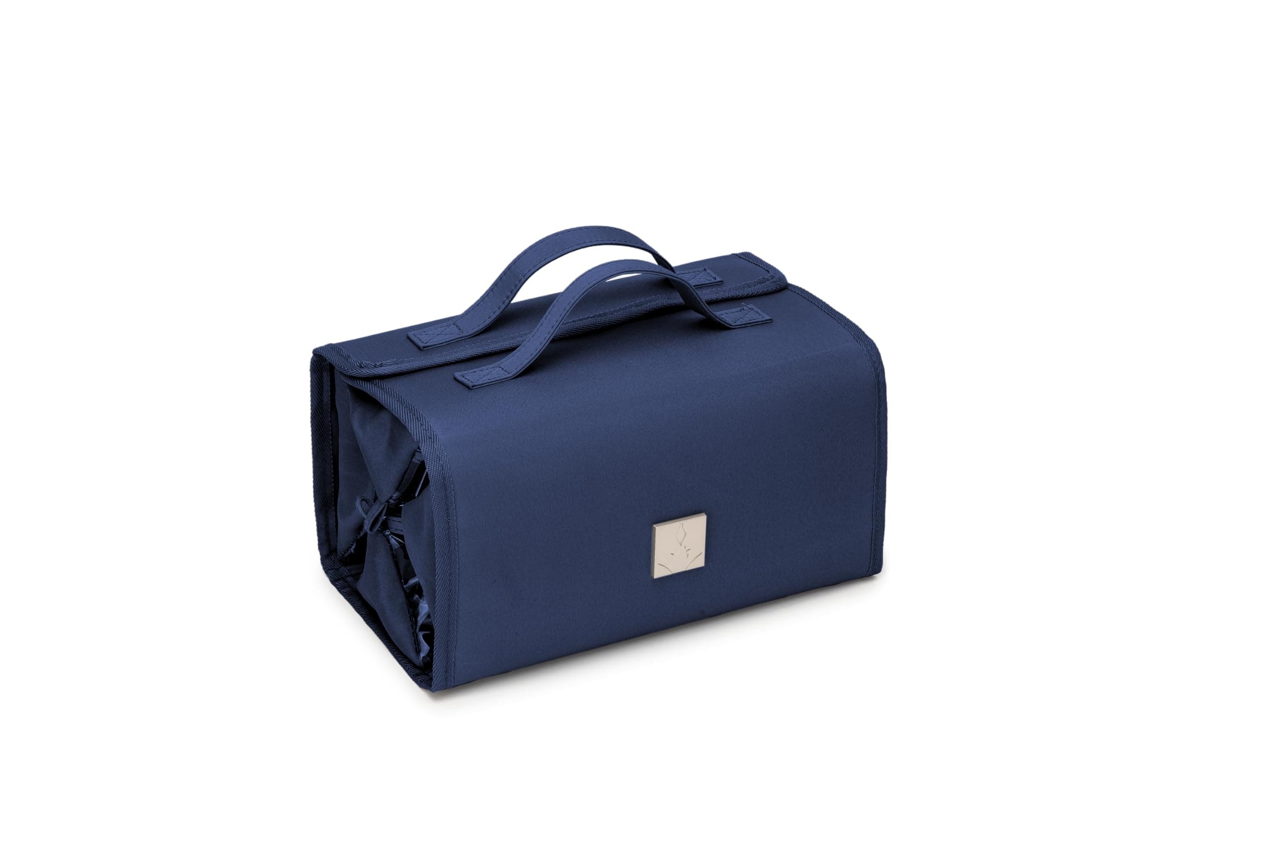 ROYALFAIRRoll Up Makeup Bag, Travel Toiletry Bag for Women with 4 Clear TSA Approved Pouches, Hanging Travel Organizer, Folding Cosmetic Bag for Men and Women, Navy