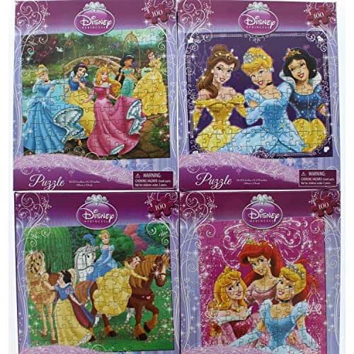 4 Pk. Disney Princess 100 Piece Jigsaw Puzzle (400 Total Pieces)