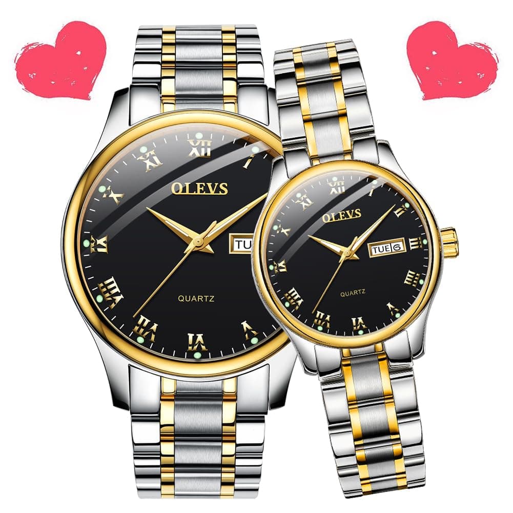Watches for Women Diamond Roman Numerals Easy Read Ladies Watches Silver Dress Day Analogue Two Tone Stainless Steel Designer Waterproof Female Wrist Watch