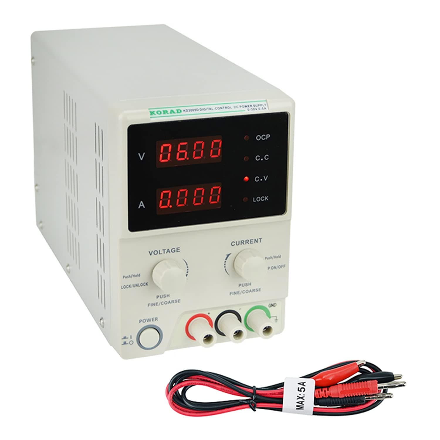 KD3005D - Precision Variable Adjustable 30V, 5A DC Linear Power Supply Digital Regulated Lab Grade…