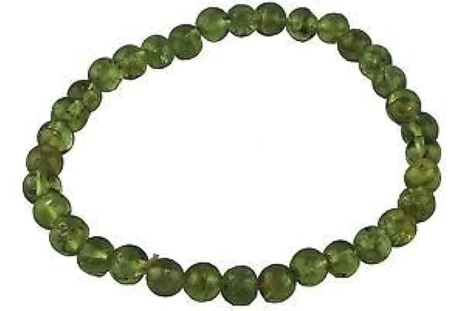 PERIDOT BEADED BRACELET WELLNESS FASHION JEWELRY HANDCRAFTED ACCESSORY GEMSTONE