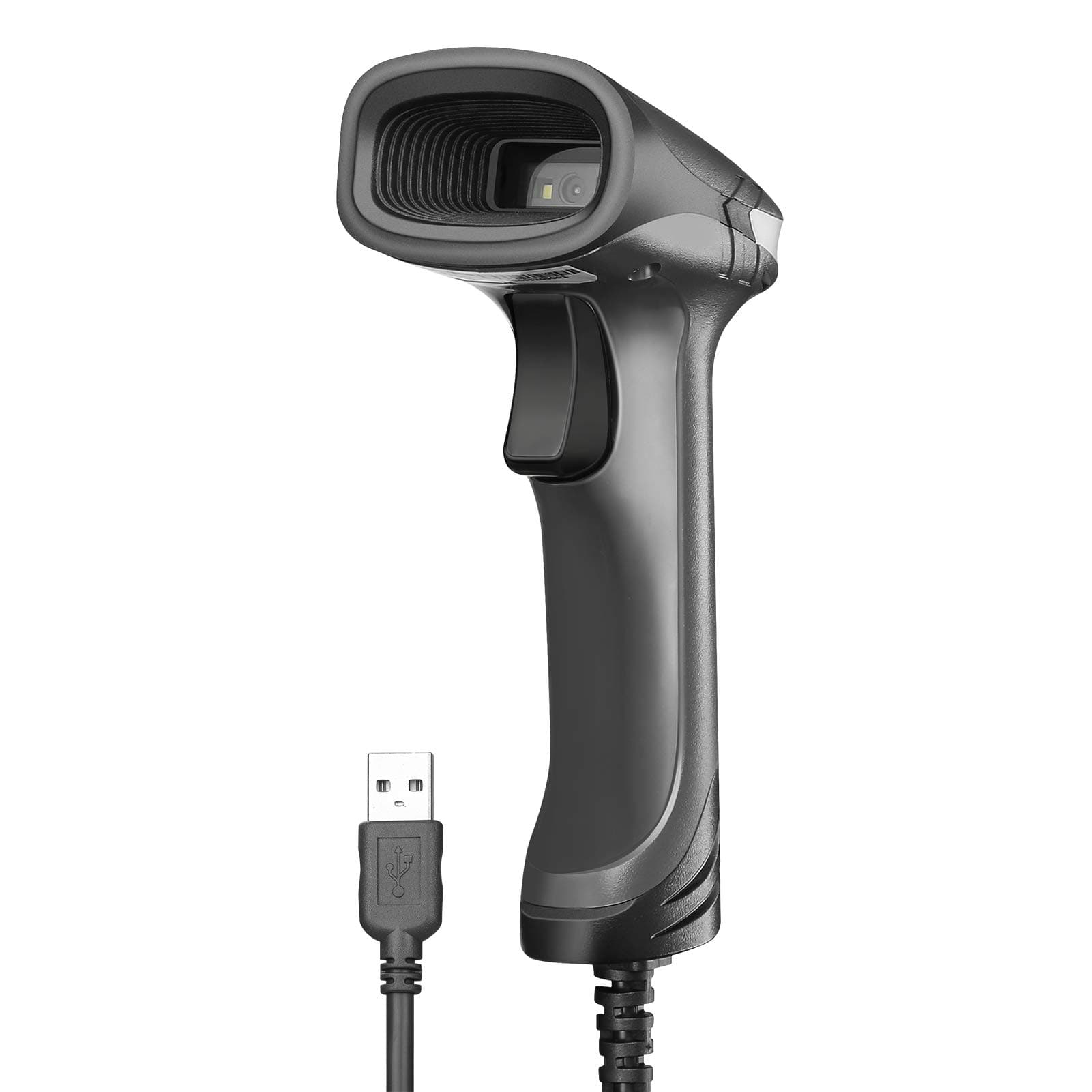 USB QR 2D Barcode Scanner, Handheld Wired Bar Code Reader PDF417 Data Matrix for Mobile Payment, Pos System, Supermarket Inventory Management, Plug and Play, Extra Long USB Cable