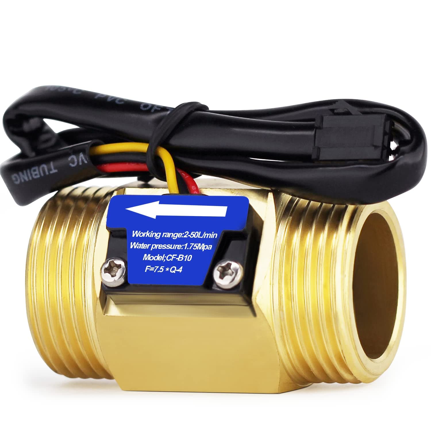 Digiten G1" Male Thread Water Flow Hall Sensor Switch Flowmeter Counter 2-50L/min