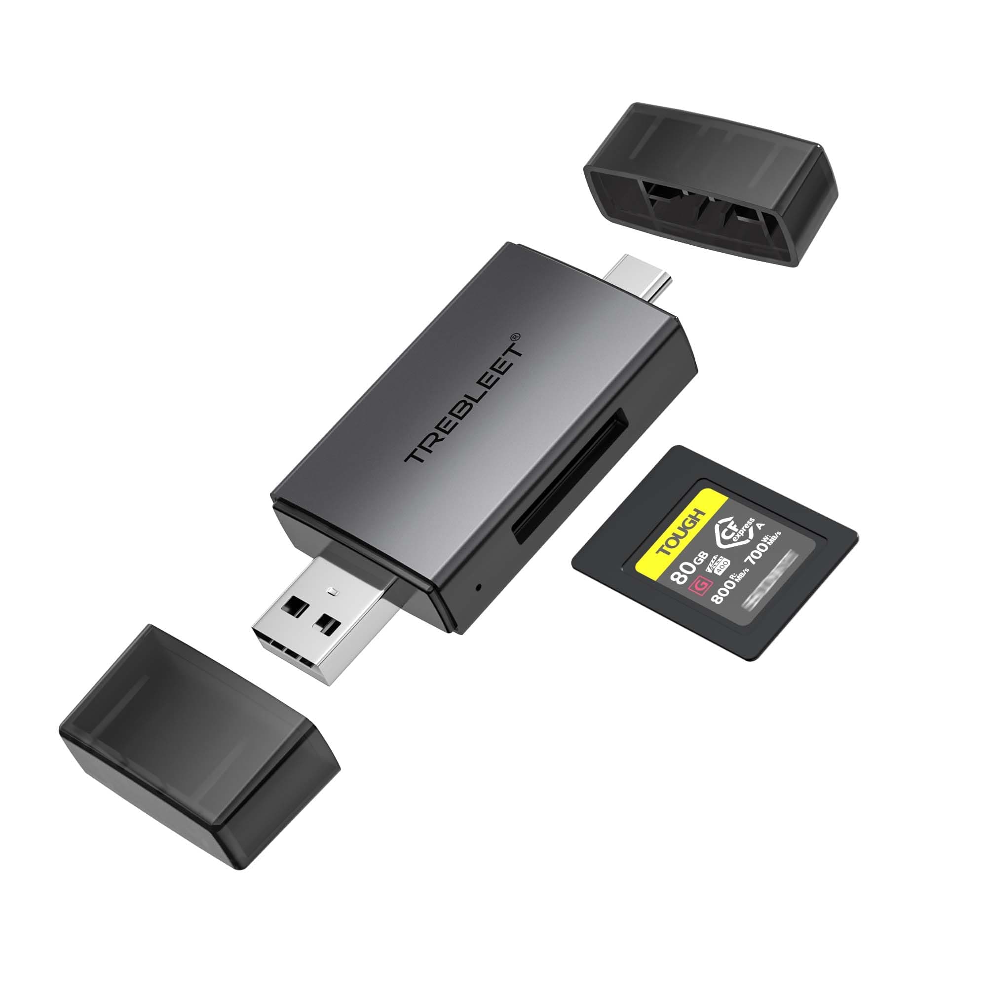 CFexpress Type A Card Reader,USB 3.2 Gen 2 10Gbps,USB-C& USB-A Port, Compatible with Sony Alpha 1/ Alpha a7S III/Alpha 7 IV A7M4/ FX3/ FX6