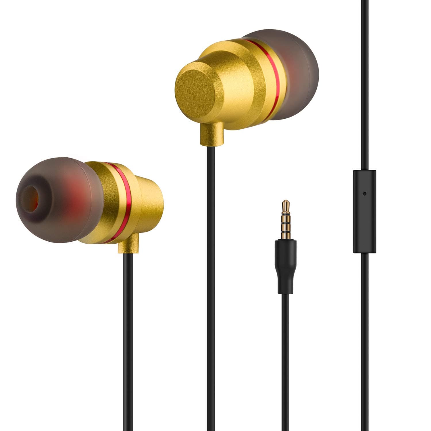 YESIDO Wired Earphones with Noise Cancellation in-Ear Magnet Headphones with Mic Deep Bass for All Smartphones