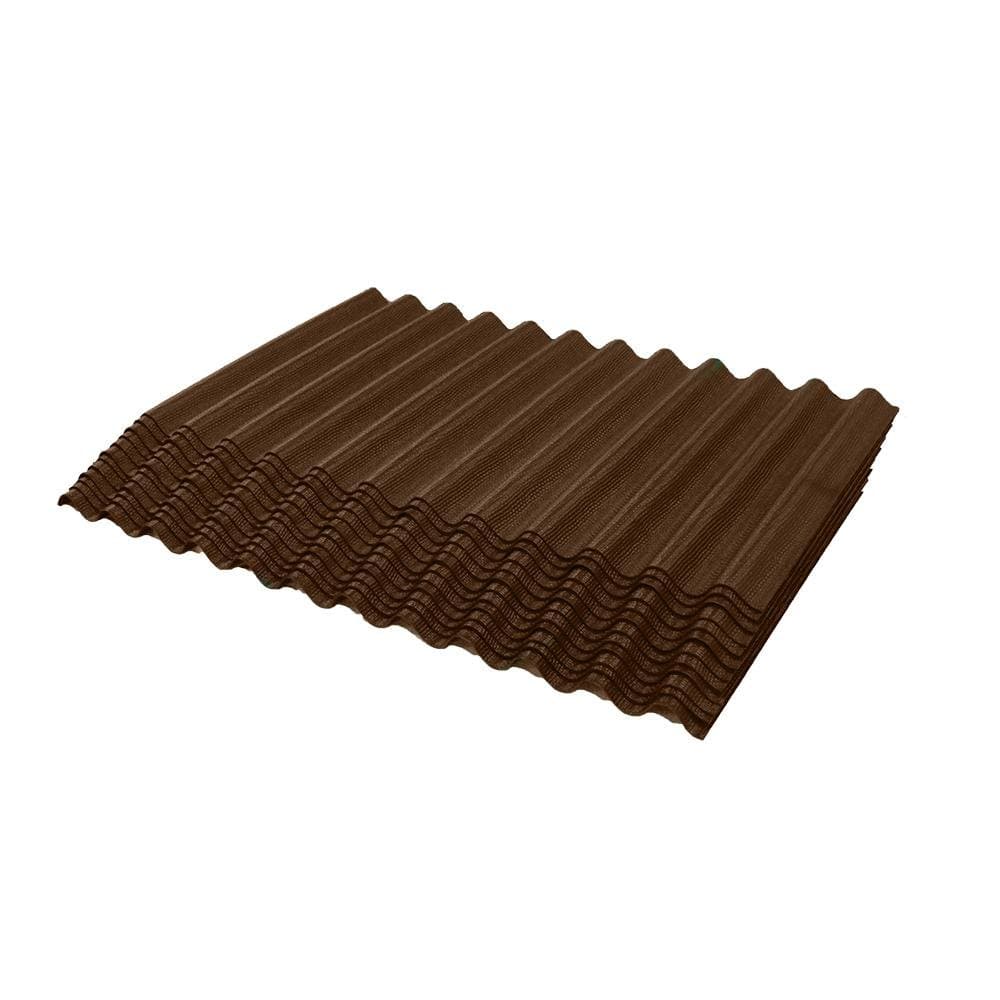 ONDURA 2358 Corrugated Asphalt Shingles (12-Pack), Brown