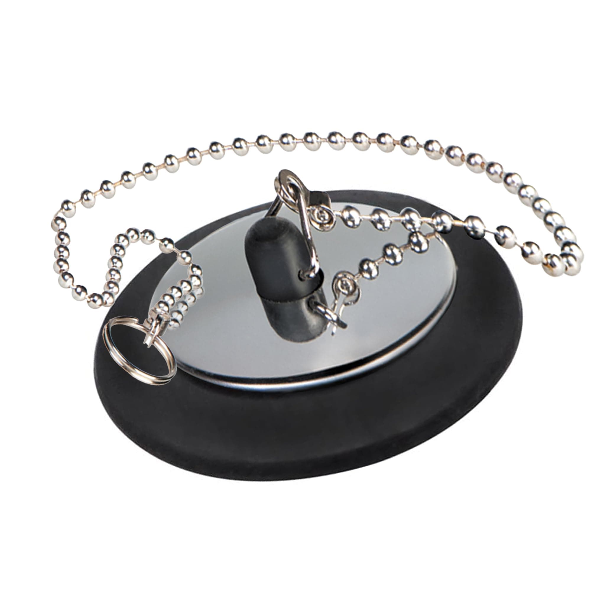 Homepro Bathtub Stopper With Chain, Solid Metal Drain Plug Kitchen Accessories, Standard Size Wash Basin Plug, Metal Bath Plug Stopper for Shower Ceramic Sink Bathroom Caravan