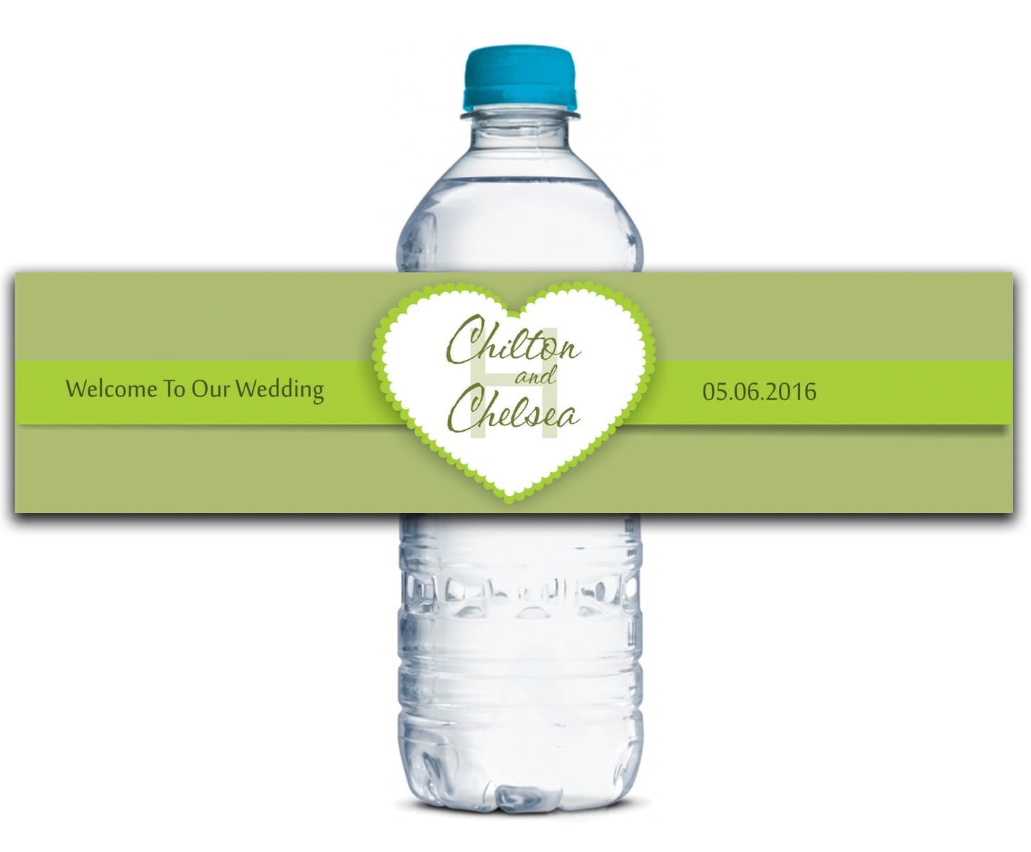 Personalized Water Bottle Labels Adhesive Waterproof Custom Wedding Stickers 8" x 2" Inches - 30 Lables
