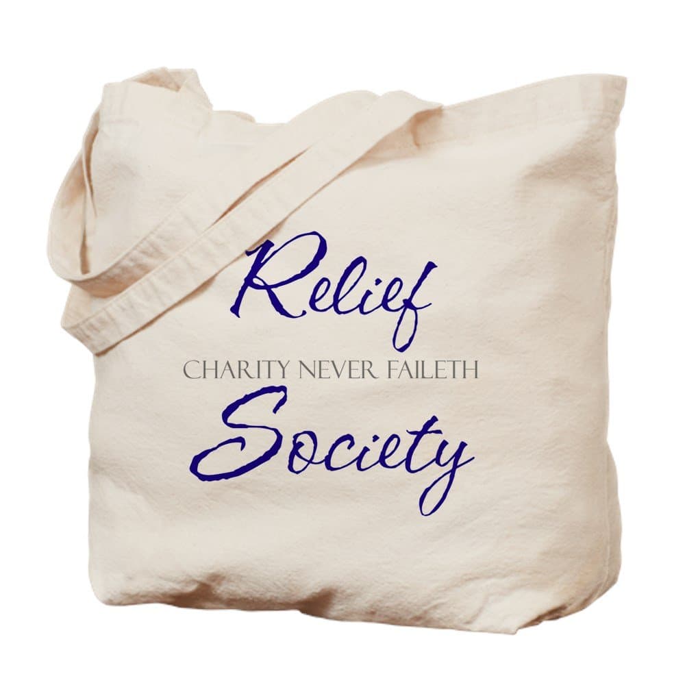 IrmaPetty Relief Society - Natural Canvas Tote Bag, Cloth Shopping Bag