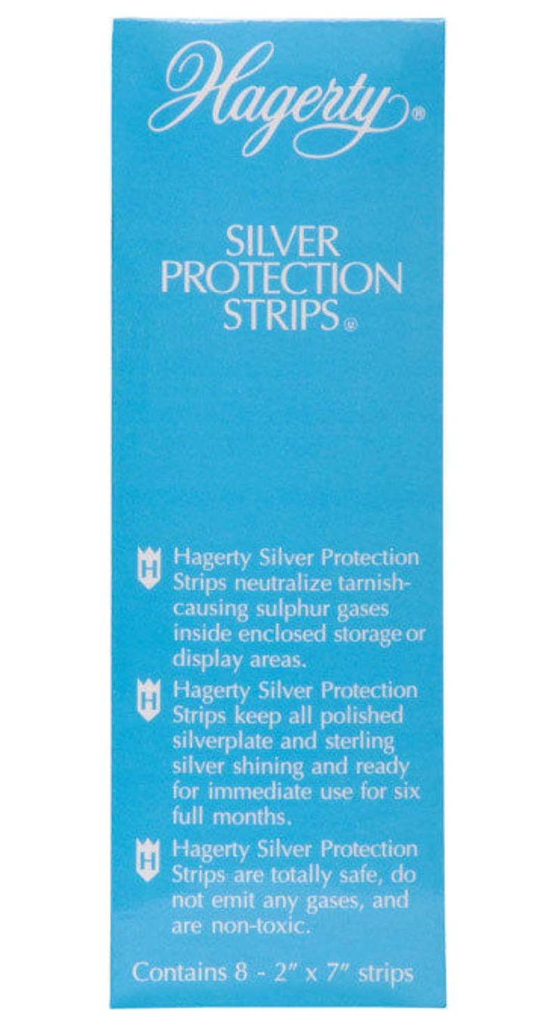 Silver Protection Strips, Jewelry Tarnish Prevention Strips for Jewelry Boxes and Enclosed Storage, Made in USA, Kosher Certified, 8-Pack, 2" x 7"
