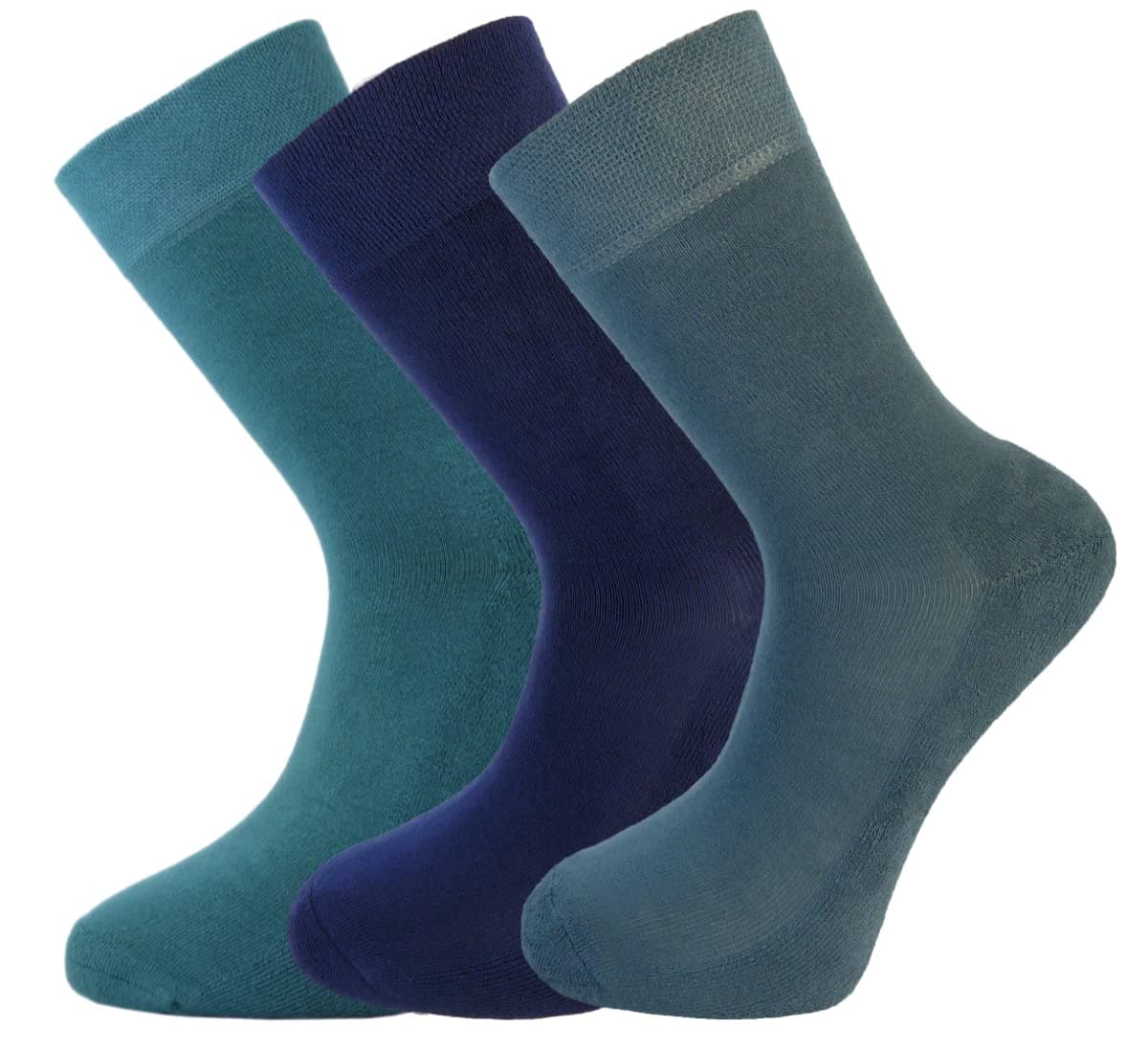 Green Bear Unisex Bamboo Socks Multi Colour Pack - Cushioned Sole - Soft & Antibacterial - 3 Pack