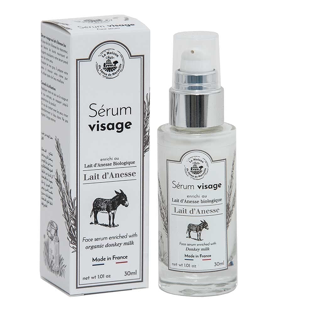 Maison du Savon - Face Serum with Organic Donkey Milk and Shea Butter - Enriched with Essential Oils - 30ml