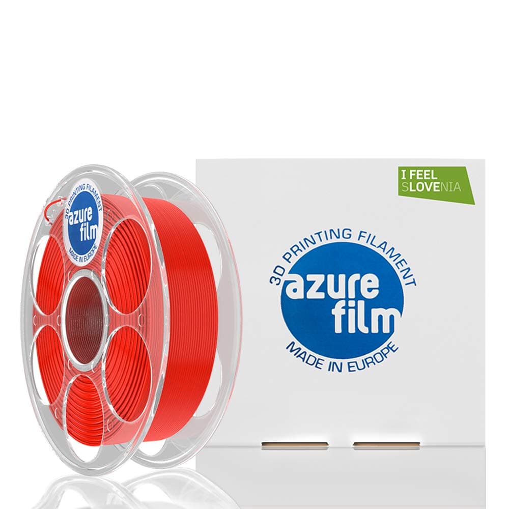 AZUREFILM Strongman PLA 3D Professional Printer Filament 1.75 mm - Must Have Printing Accessories for Bringing Your Ideas to Life - High Dimensional Accuracy +/- 0.02 mm, 1 kg Spool, Red - No Bubbles