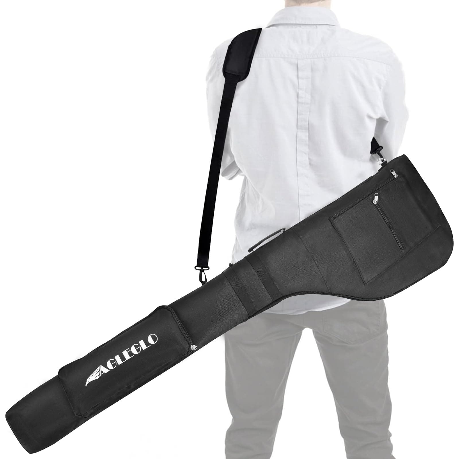 EagleGlo Golf Bag, Golf Travel Bag Foldable & Adjustable, Golf Carry Bag Holds A Full Set of Clubs, Golf Bags for 8-10 Golf Clubs, Small Golf Bag Practice Bag, Carry Golf Bags for Men, Women