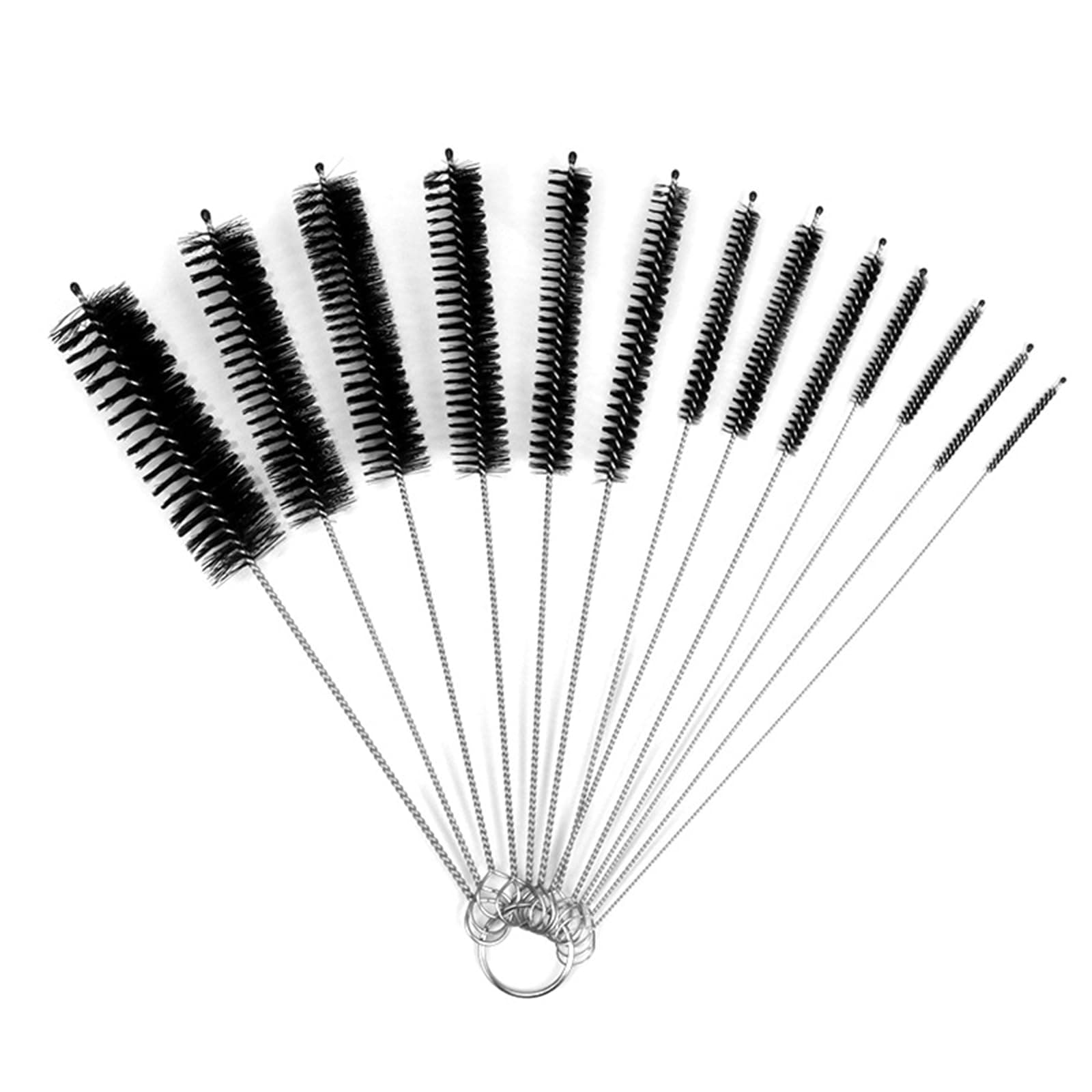 Cleaning Brush, Reusable Straw Cleaner Brush, 13 Pipe Cleaning Brushes of Different Sizes, Radiator Cleaning Brush Kitchen Wire Brush Set