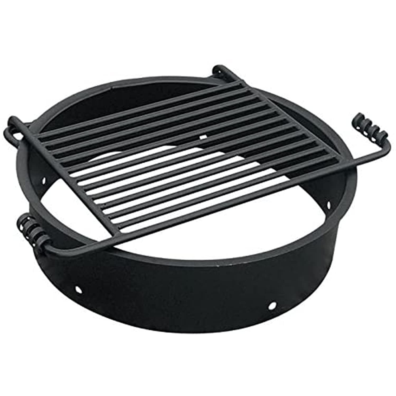 Pilot Rock 24 Inch Heavy Duty Steel Ground Fire Pit Ring