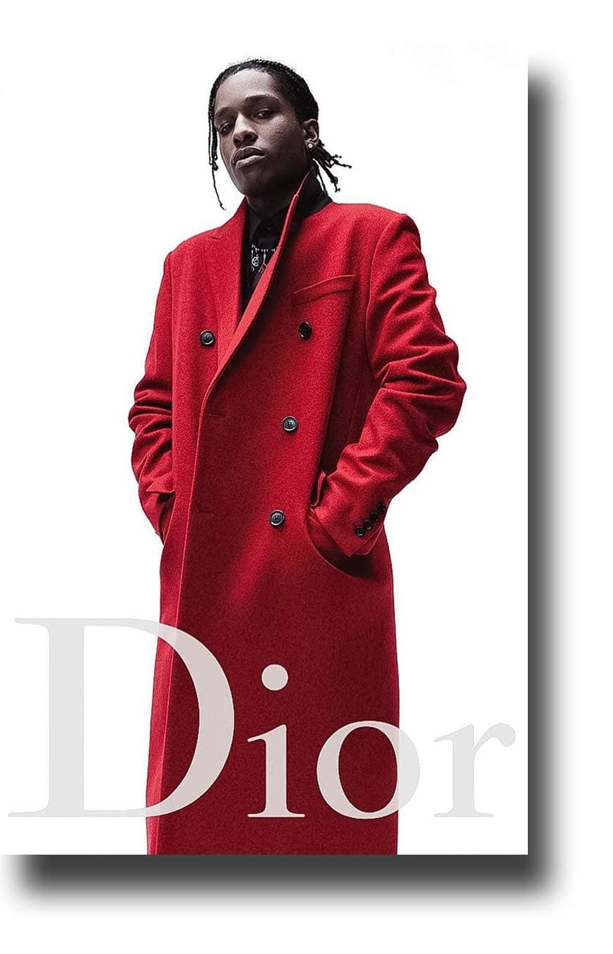 ASAP Rocky Poster Publicity Promo 11 x 17 inches Dior Red Coat X