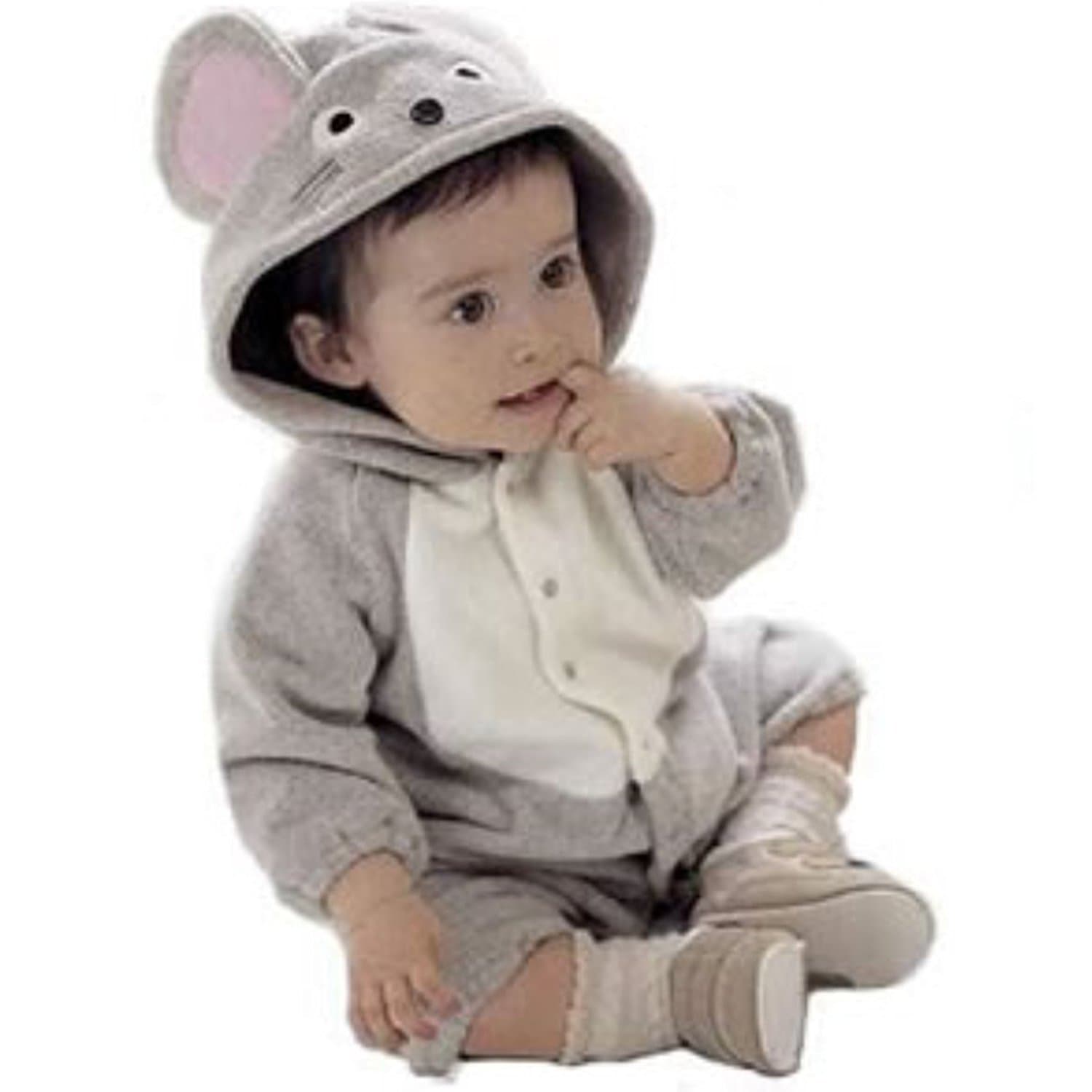 KKia Baby Rompers Newborn Toddler Girls Boys Hooded Jumpsuit Winter Flannel Dressing Gown Sleepwear Robes Costume Kids Playsuits