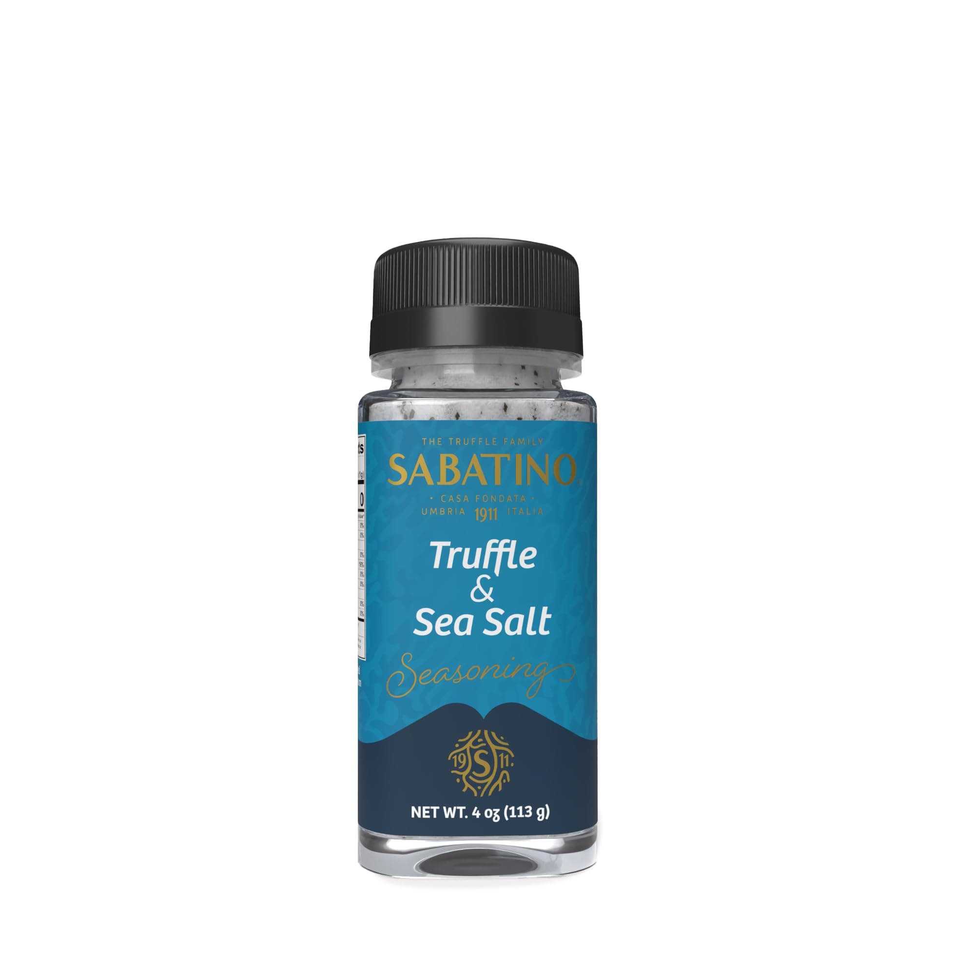 Sabatino Tartufi Truffle Salt Shaker, All Natural Gourmet Truffle Salt Seasoning, Sicilian Sea Salt,Kosher, Non-Gmo Project Verified, 4 oz