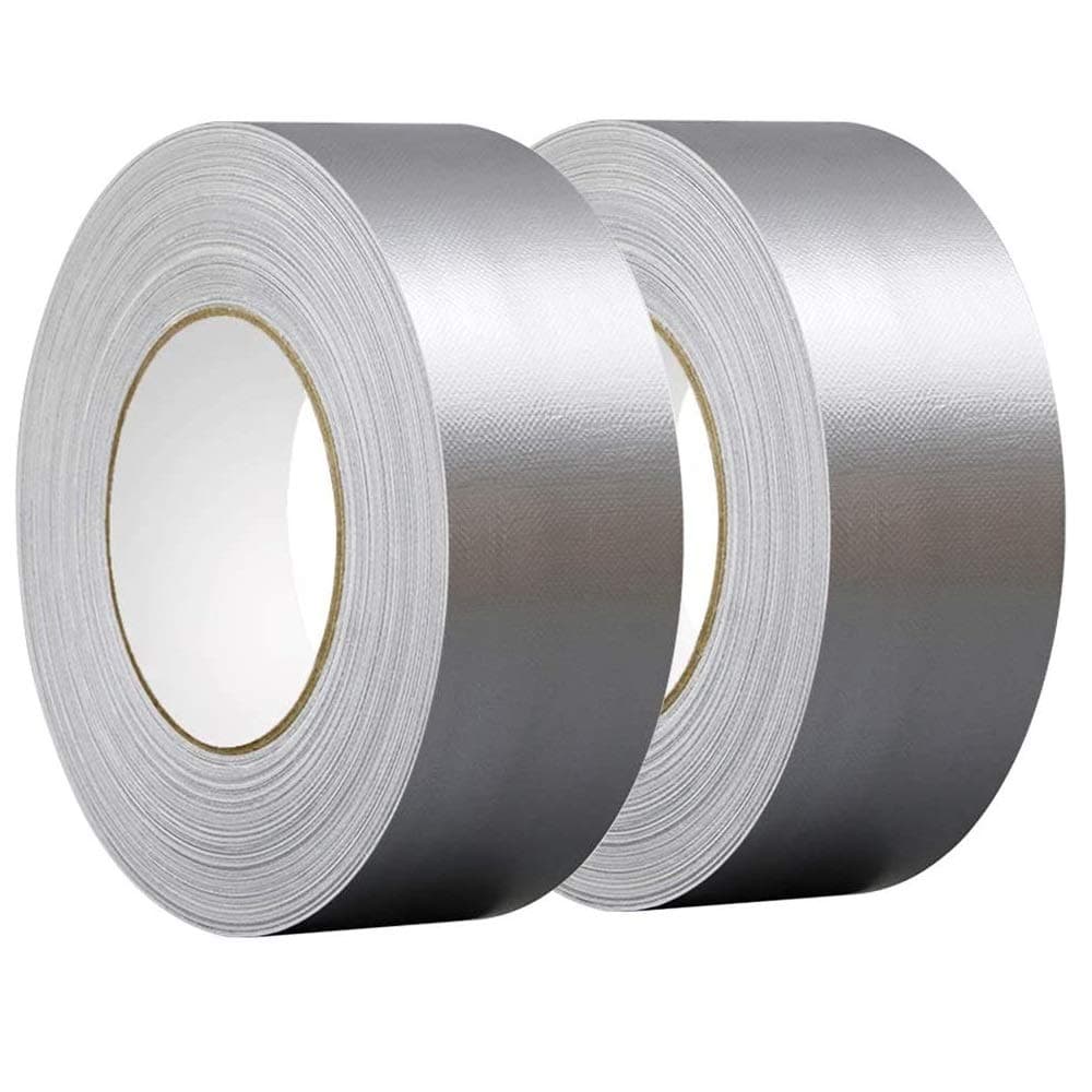 AYF Premium Silver/Grey Duct Tape - 50mm x 25m - Heavy Duty (2") Gaffer Tape Roll (2Packs)