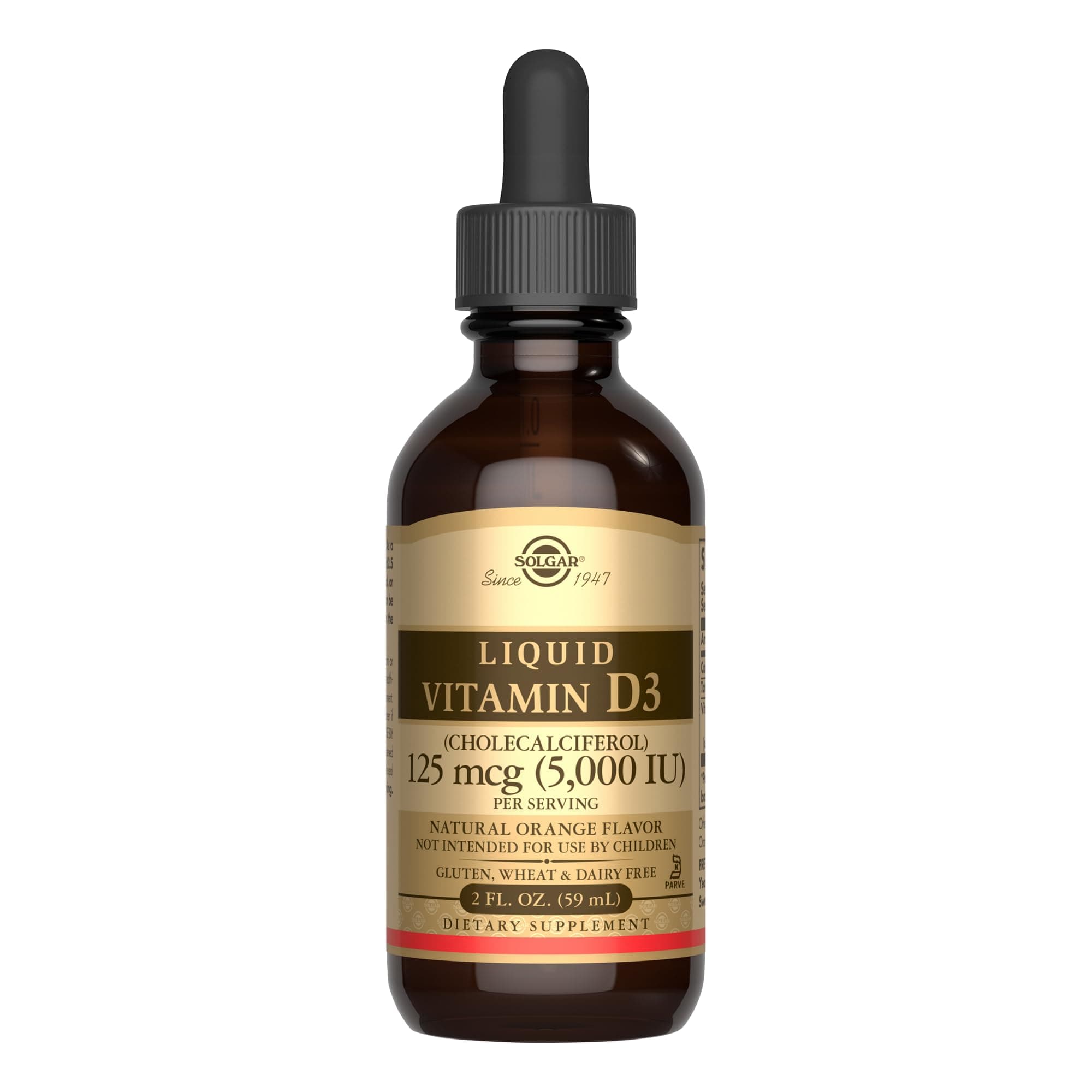 Liquid Vitamin D3, Natural Orange Flavor, 5000 IU, 2 fl oz (59 ml)