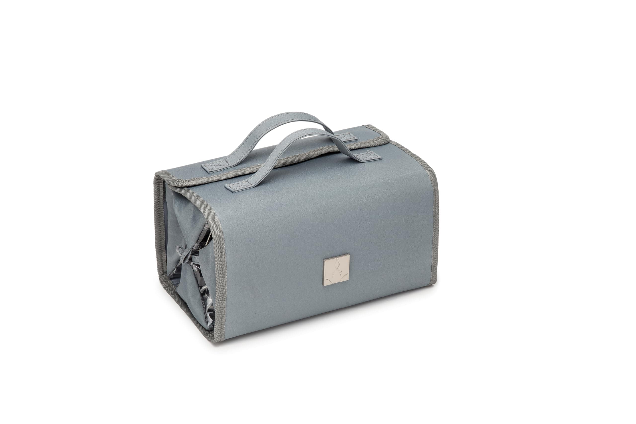 ROYALFAIR Roll Up Makeup Bag, Travel Toiletry Bag for Women with 4 Clear TSA Approved Pouches, Hanging Travel Organizer, Folding Cosmetic Bag for Men and Women