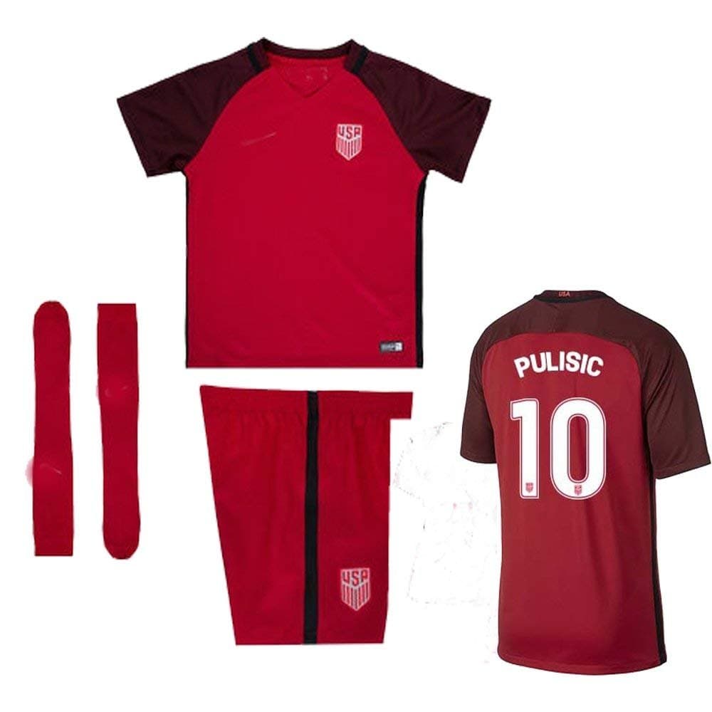 USA National Soccer Team Kid Youth Replica Jerseys, short + socks 2017 2018 17 18 Dempsey, Morgan, Floyd, Pulisic