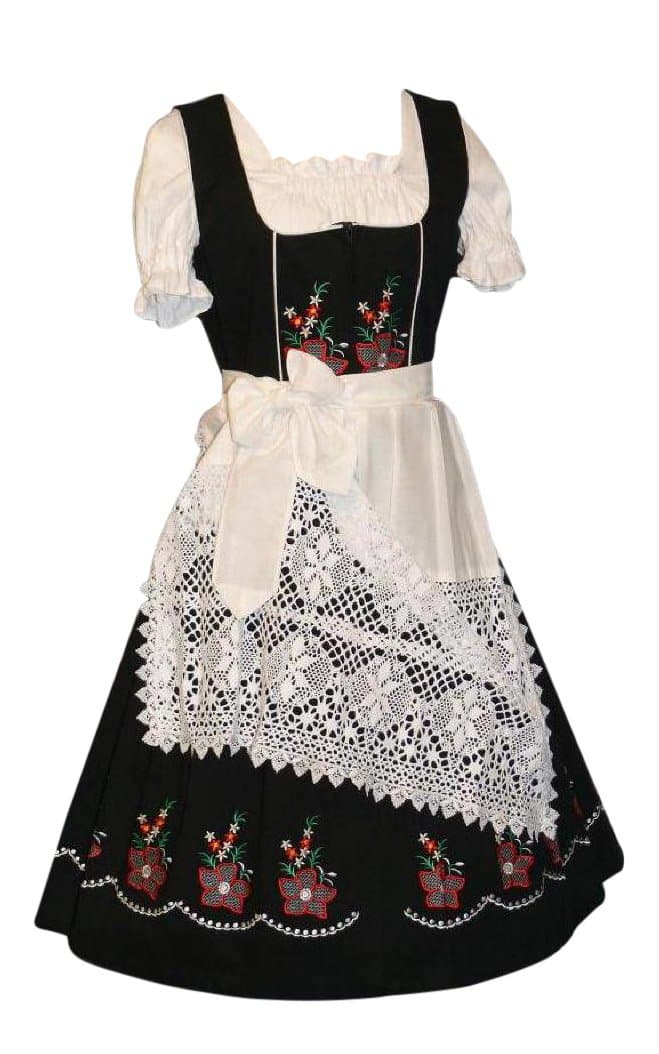 3-Piece Long German Wear Party Oktoberfest Waitress Dress