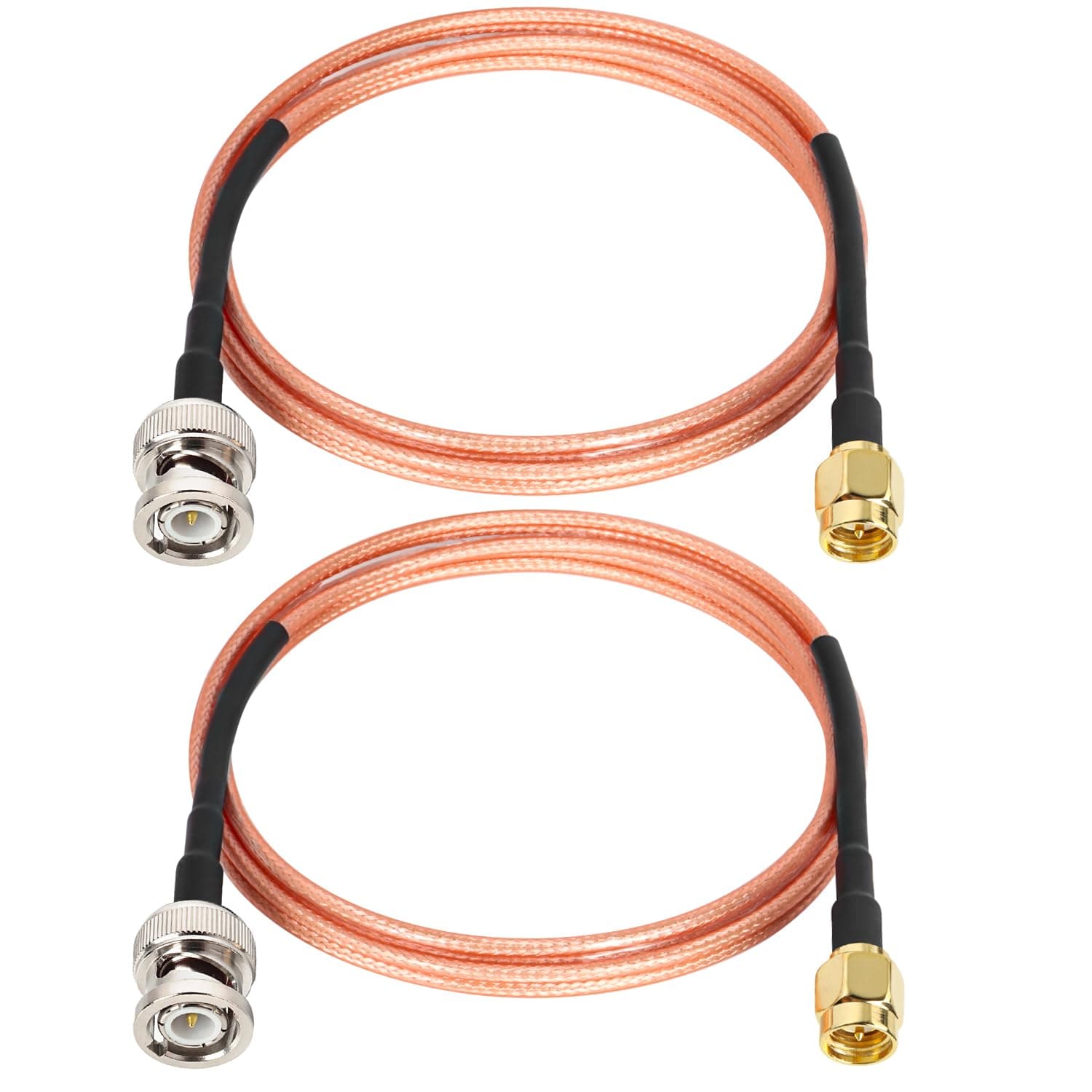 SMA Male to BNC Male Cable 5ft,2 Pack SMA to BNC Cable RG316 SMA BNC Adapter Cable for RF Applications/Antennas/Wireless LAN Devices/Wi-Fi Radios External Antenna etc