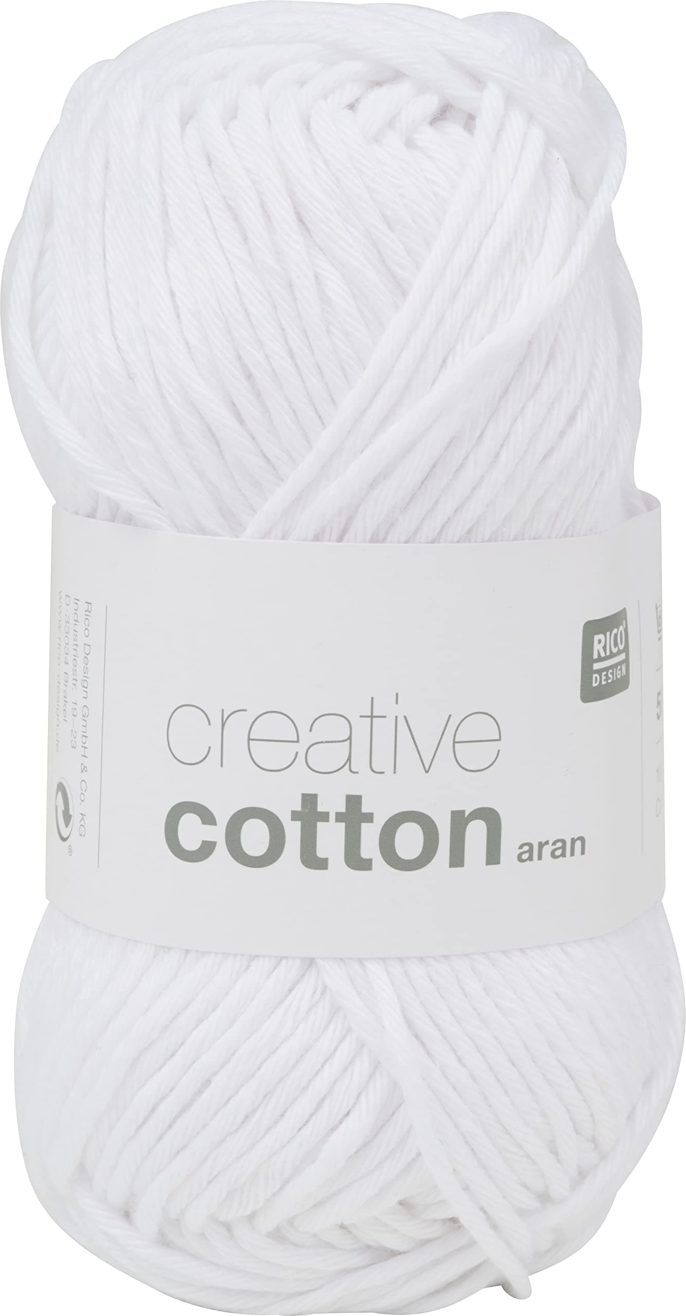 50 g Creative Cotton Aran cotton crochet, 85 m run length, ball
