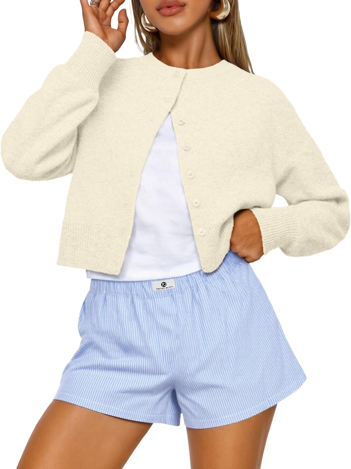 Cropped Cardigan Sweaters for Women Lightweight Y2k Fall Outfits Spring Fashion Clothes 2026