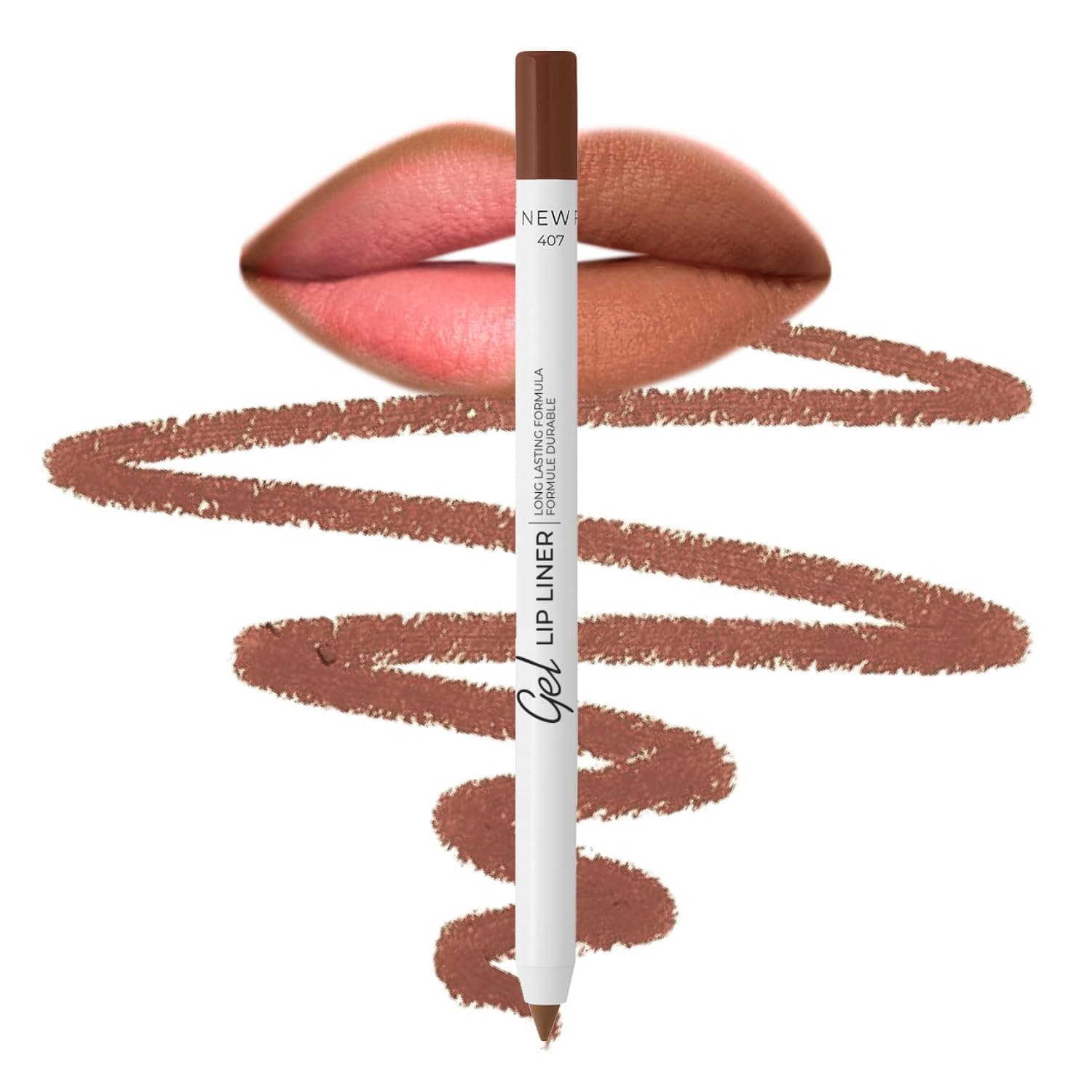 Lamel Matte Gel Lip Liner Pencil | Weightless&CreamyTexture - Sharpenable - Longwear & Waterproof - High Pigmented & Flawless Finish - Moisturizing - Cruelty-free & Paraben-Free,- 407, 1,7g/0.05oz