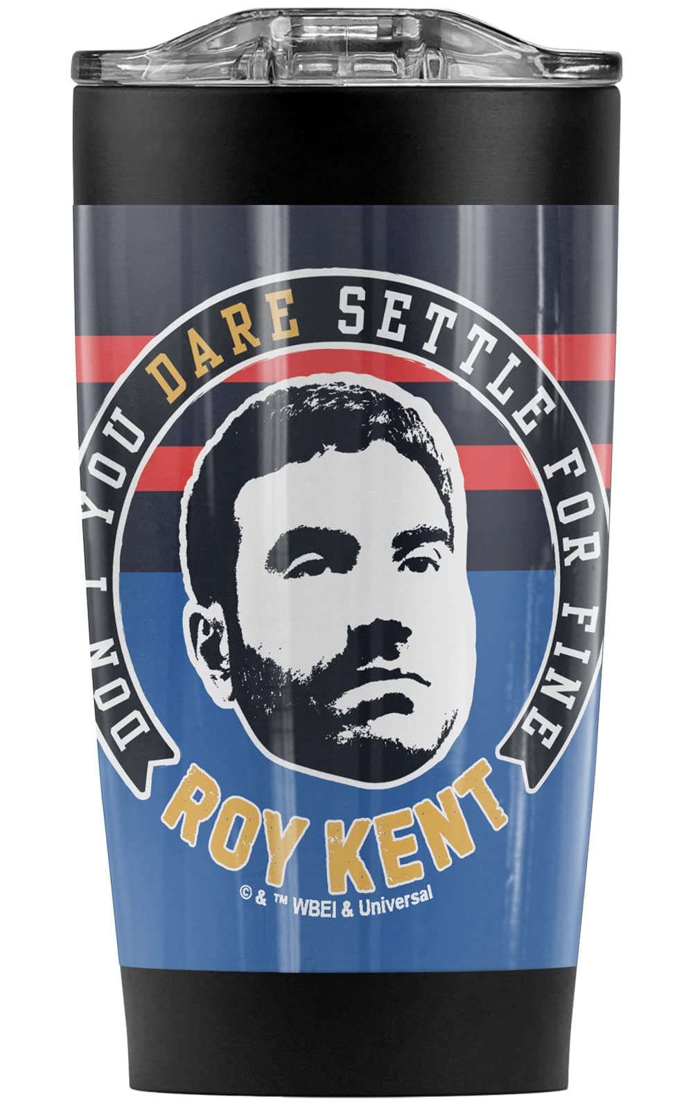 Ted Lasso OFFICIAL Roy Kent Don't Settle Stainless Steel 20 oz Travel Tumbler, Vacuum Insulated & Double Wall with Leakproof Sliding Lid