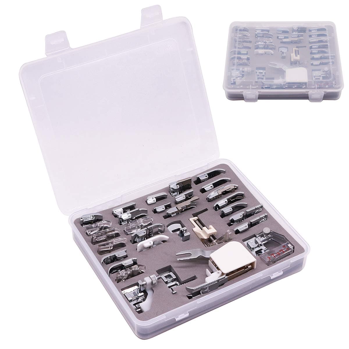 Stormshopping Professional Domestic 30 PCS Sewing Machine Presser Foot Presser Feet Set for Brother, Babylock, Singer, Janome, Elna, Toyota, New Home, Simplicity and Kenmore Low Shank Sewing Machines