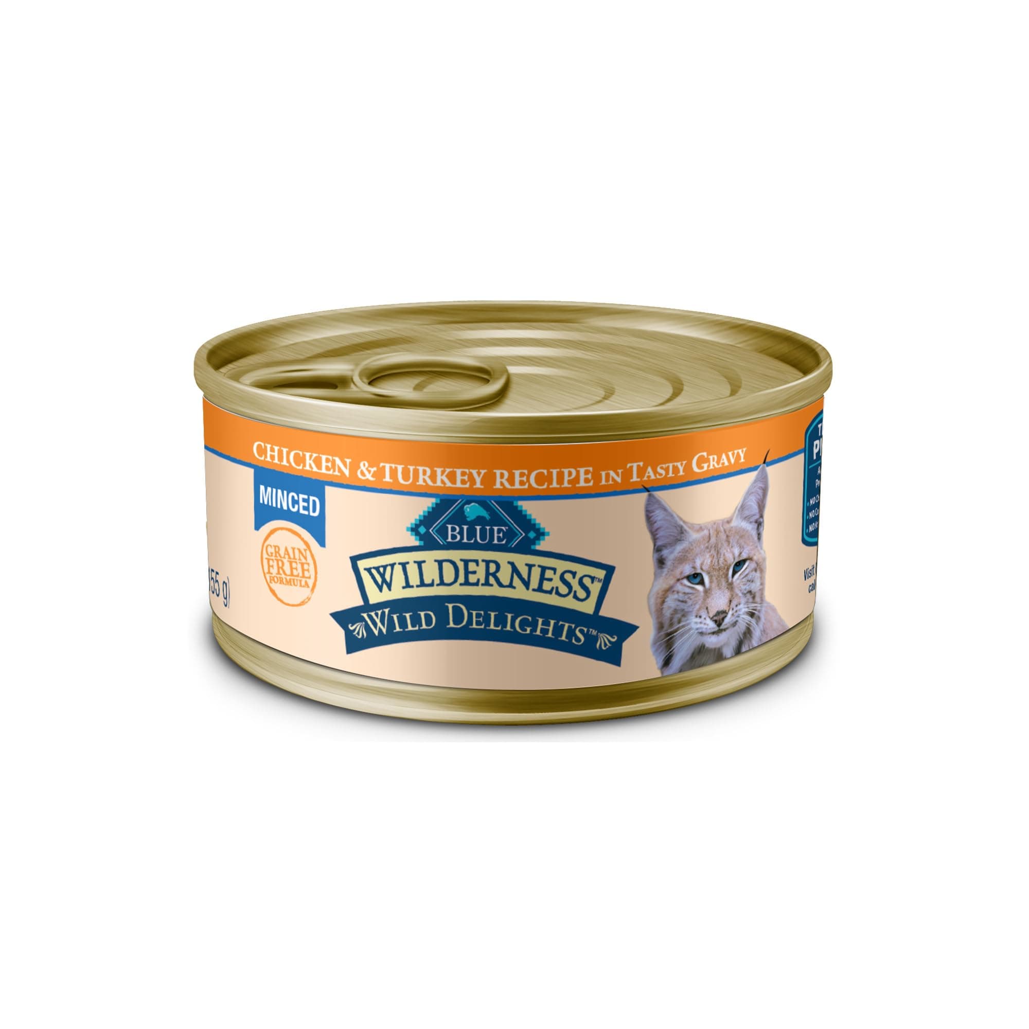 Wilderness Wild Delights Minced Natural Wet Cat Food, Chicken & Turkey in Tasty Gravy, 5.5-oz. Cans, 24-Pack