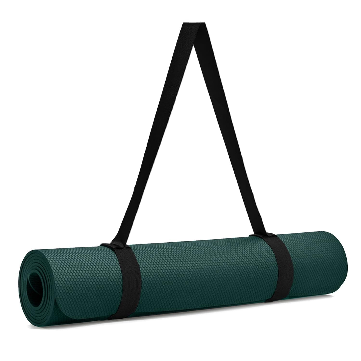 VFK by Yogarise Yoga & Exercise Mat, Anti-Slip Fitness Mat with Carry Strap for Home, Gym, Meditation, Pilates, Stretching & Floor Exercises, Lightweight Mat for Men, Women & Kids (Bottle Green, 4mm)