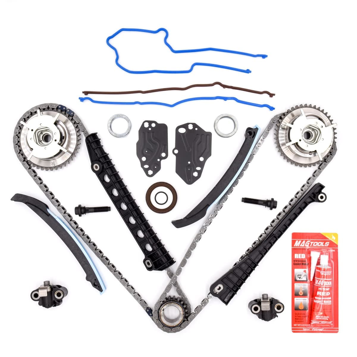 Camshaft Timing Chain Kit 3R2Z-6A257-DA Compatible with Ford & Lincoln Vehicles - 5.4L 24 Valve Triton Expedition, F-150, F-250, F-350 Super Duty, Mark LT, Navigator, FT54XLB06