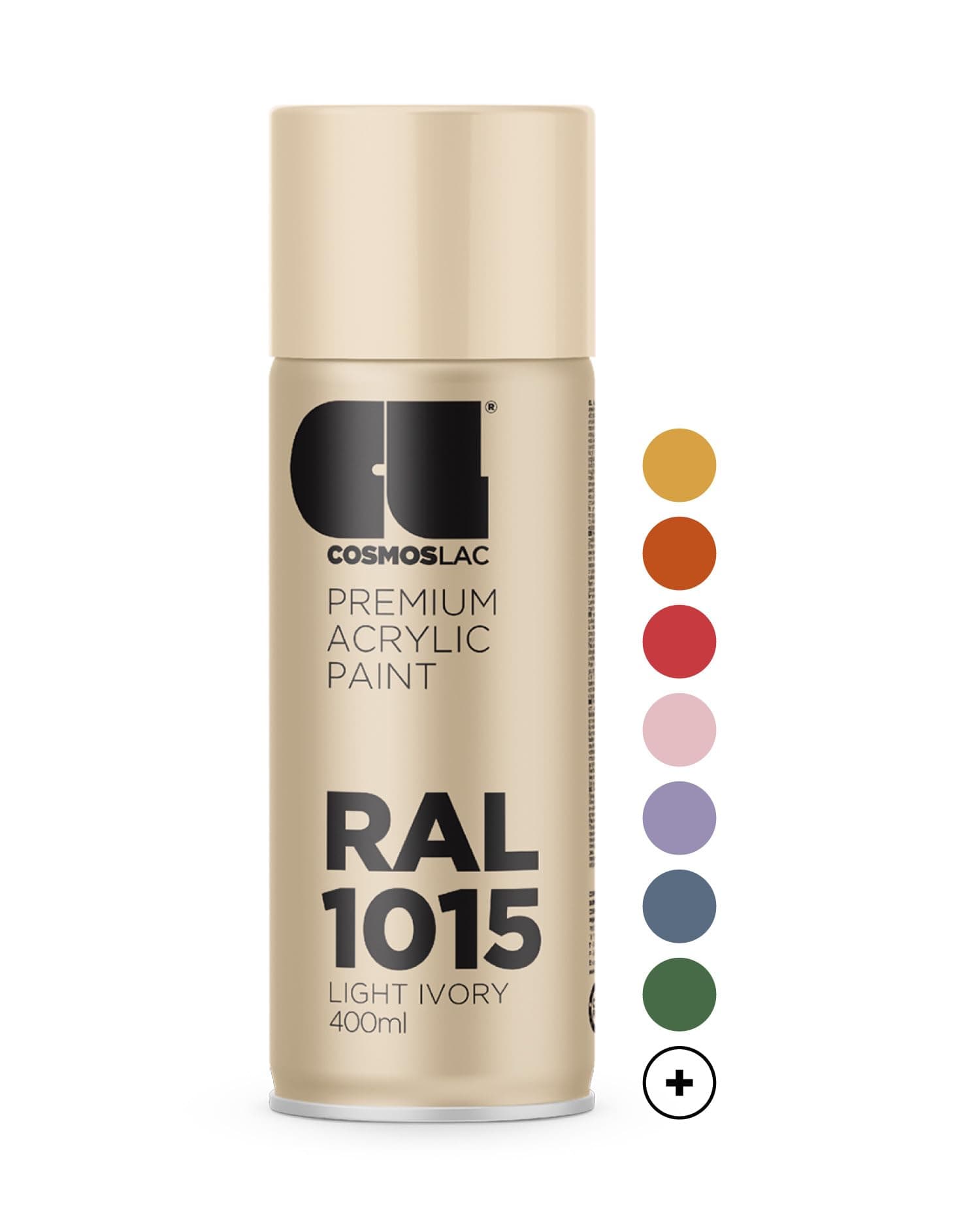 Cosmos LAC Acrylic Paint Spray Can in Many RAL Colours, 400 ml Spray Can Perfect for DIY, Upcycling and Other Painting Work RAL 1015 LIGHT IVORY N347