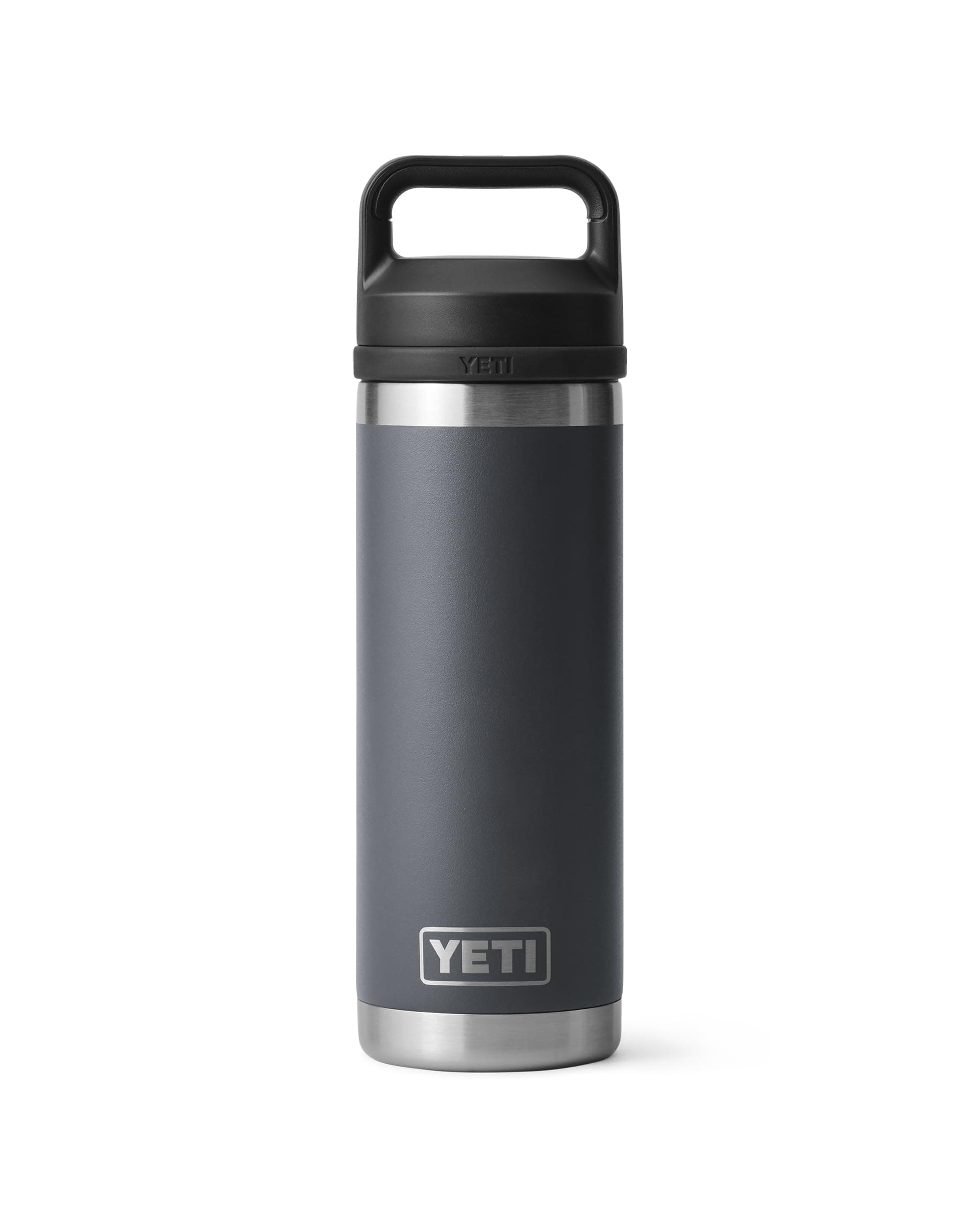 YETI Rambler 18 oz Bottle, Vacuum Insulated, Stainless Steel with Chug Cap, Charcoal
