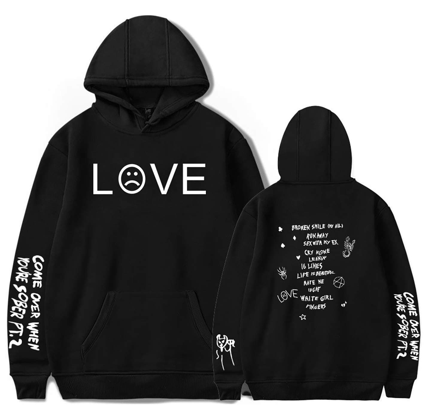babyhealthy Womens Mens Rapper Love Printed Hip Hop Hoodie Sweatshirt Merchandise