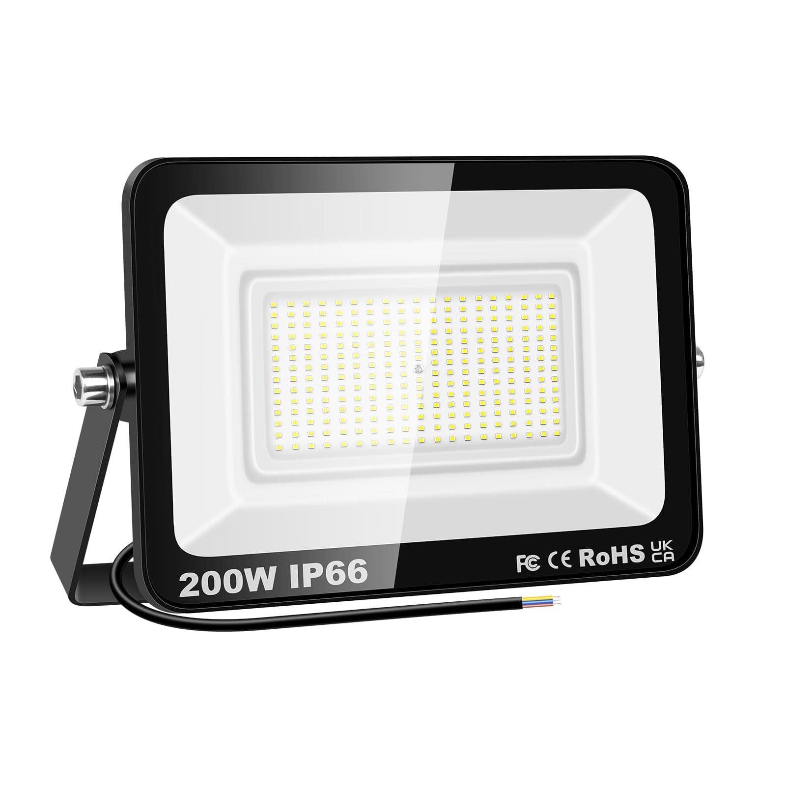 PICAA 200W LED Flood Lights Outdoor, Super Bright Security Lights, IP66 Waterproof Floodlight, Cold White (6500K) Wall Light, Perfect for Garden, Yard, Garage, Patio,Warehouse, Parking Lot